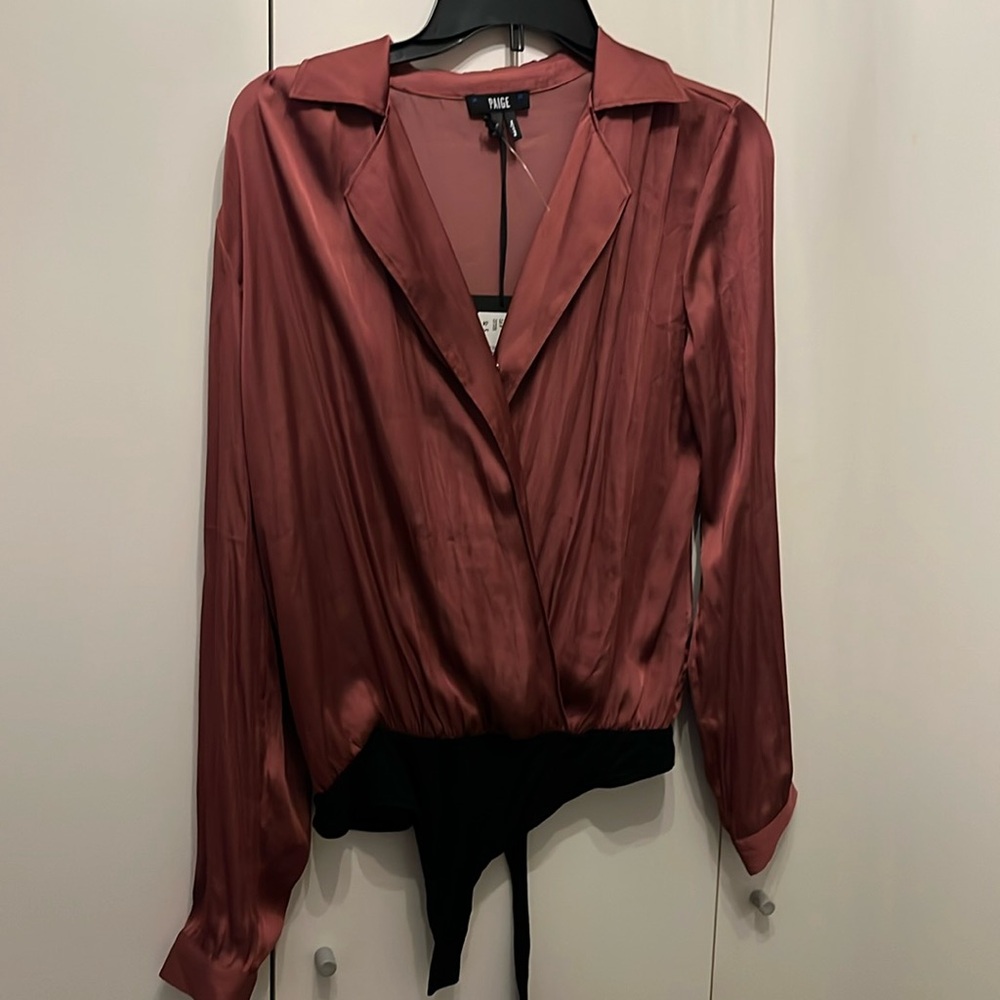 New with tag wine, color Paige  bodysuit